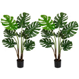 3FT Artificial Monstera Plant Fake Tropical Palm Plants Trees - 2pcs