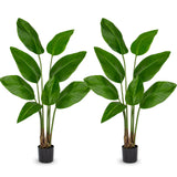 Artificial Bird of Paradise Plant Tree Potted for Home - 4ft, 2pcs