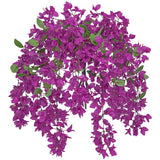 Red Artificial Bougainvillea Flowers Long Stems Branches - 33.5"