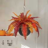 Fall Artificial Boston Fern Hanging Baskets Plant Potted