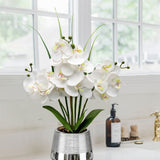 Artificial White Phalaenopsis Orchid Flower Arrangements Faux Orchid Flower