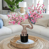 Pink Artificial Bougainvillea Flowers Tree Bonsai for Home Decor - 2.5Ft