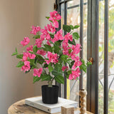 Red Artificial Bougainvillea Flowers Trees Potted for Home Decor - 26.3”