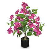 Purple Artificial Bougainvillea Flowers Trees Potted for Home Decor - 26.3”