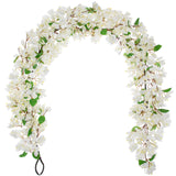 White Artificial Bougainvillea Flower Garland Silk Floral Vine - 6ft