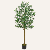 5ft Artificial Olive Tree Tall Fake Floor Potted Plants in Pot for Home Decor