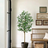 5ft Artificial Olive Tree Tall Fake Floor Potted Plants in Pot for Home Decor