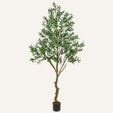 7ft Artificial Olive Tree Tall Fake Floor Potted Plants in Pot for Home Decor