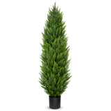 5ft Artificial Cedar Trees Fake Shrubs Cypress Trees for Outdoor Decor