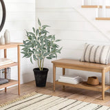 Artificial Eucalyptus Tree Faux Plant Potted in White Pot – 3FT
