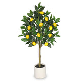 Artificial Lemon Trees Faux Citrus Tree Potted with White Ceramic Pot - 3ft