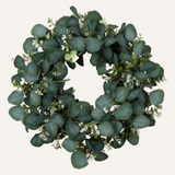 20" Artificial Eucalyptus Front Door Wreath Summer Greenery Leaf Wreath
