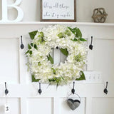 Hydrangea Spring Wreaths 16.5'' White Hydrangea Artificial Door Wreaths