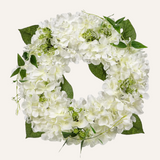 Hydrangea Spring Wreaths 16.5'' White Hydrangea Artificial Door Wreaths