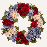 Autumn Hydrangea Wreath Fall Decoration for Door - 24"