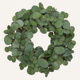 20'' Faux Eucalyptus Wreaths for Front Door, Year-Round Real Touch Silver Eucalyptus Artificial Wreath for Home Farmhouse Mantle Window Wall Decor