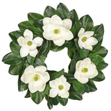 24" Artificial Pink Magnolia Wreath