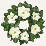 24" Artificial Pink Magnolia Wreath