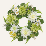 Artificial Dahlia Daisy Flower Wreath for Front Door