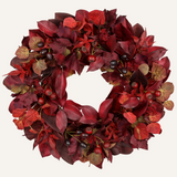 Artificial Fall Wreath with Maple Bay Grape Leaves Berries - 24"