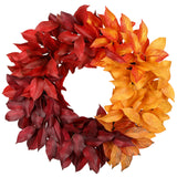 23 lnch Artificial Fall Wreath with Bay & Eucalyptus Leaves for Front Door