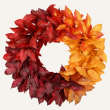 23 lnch Artificial Fall Wreath with Bay & Eucalyptus Leaves for Front Door