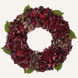24“ Fall Artificial Wine Hydrangea Wreath  for Front Door