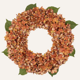 24“ Fall Artificial Brown Hydrangea Wreath for Front Door