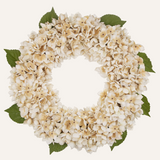 24“ Fall Artificial White Hydrangea Wreath for Front Door