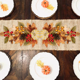 Artificial Fall Branches Fall Stems with Pumpkin Pine Cone for Vase Décor