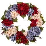 Autumn Hydrangea Wreath Fall Decoration for Door - 24"
