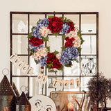 Autumn Hydrangea Wreath Fall Decoration for Door - 24"