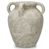 Handmade Terracotta Vintage Ceramic Vase( Light-Green With Handles)