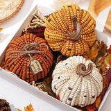 Resin Fake Corn Pumpkin Decorative Set for Thanksgiving