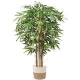 Artificial Bamboo Tree Large Fake Floor Plants Potted for Living Room - 5ft