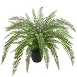 Artificial Boston Fern Potted Plant in Black Pot for Home Decor