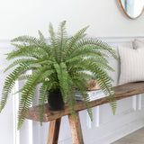 Artificial Boston Fern Potted Plant in Black Pot for Home Decor