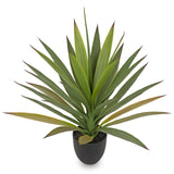 Artificial Agave Plant Fake Succulent Potted with Black Pot - 20in