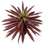 Artificial Agave Potted Fake Red Succulents Plant for Home - 17.3"