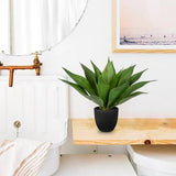 Artificial Agave Succulent Potted Plant for Home Decor - 13.4"