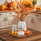 Handcrafted Glass Pumpkin Fall Decor Set for Halloween
