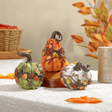 Halloween Fall Resin Carved Pumpkin Decor