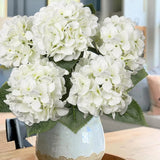 White Hydrangea Artificial Flowers Large Artificial Hydrangeas Silk Flowers for Home