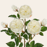 23.6" Stem White Artificial Roses - Set of 3
