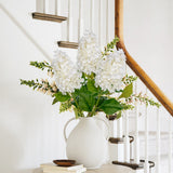 Fake Flowers Hydrangea Artificial Flowers 28" Long Stem White Faux Flowers for Vase
