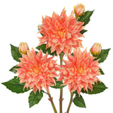 Orange Artificial Silk Dahlia Flowers with 6.1" Blooms for Home Decor