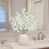 Artificial Orchid Flowers 6 Bunches Fake Silk Flowers for Decoration