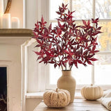30'' Artificial Maple Leaves Branches Fall Leaves Stems Plants - 3pcs