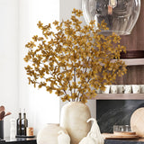33.5" Artificial Fall Yellow Leaves Stems Branches