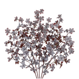 33.5" Artificial Fall Burgundy & White Leaves Stems Branches